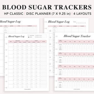 Blood Sugar Tracker, Happy Planner Classic, Blood Sugar Log, Diabetes Tracker, Diabetes Printable Planner, Glucose Log, Health Tracker, PDF
