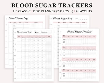 Seguimiento de azúcar en sangre, Happy Planner Classic, Registro de azúcar en sangre, Seguimiento de diabetes, Planificador imprimible de diabetes, Registro de glucosa, Seguimiento de salud, PDF