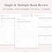 Reading Tracker Printable, Happy Planner Insert, Reading Journal ...
