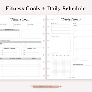 Fitness Planner Printable, Happy Planner Insert, Daily Fitness Tracker ...