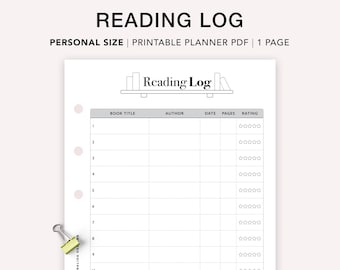 Reading Tracker Printable, Book Log Printable, Book Tracker Planner ...