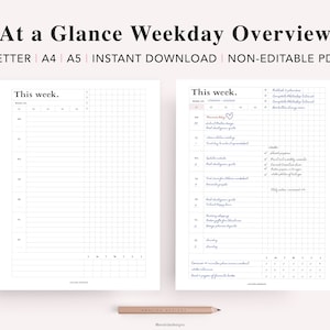 Hobonichi Daily Planner Printable, Daily Weekly Monthly Planner ...