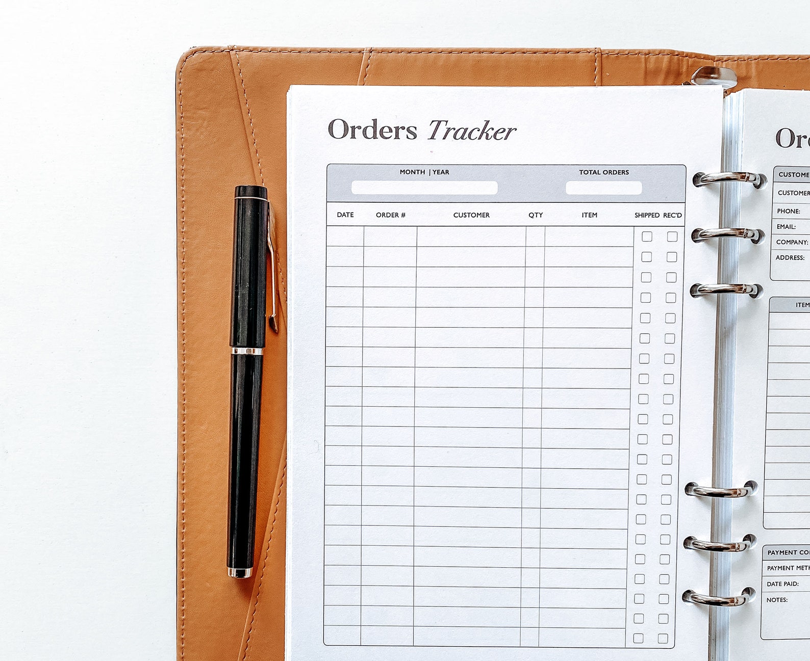 Small Business Planner Printable Sales Log Order Form | Etsy