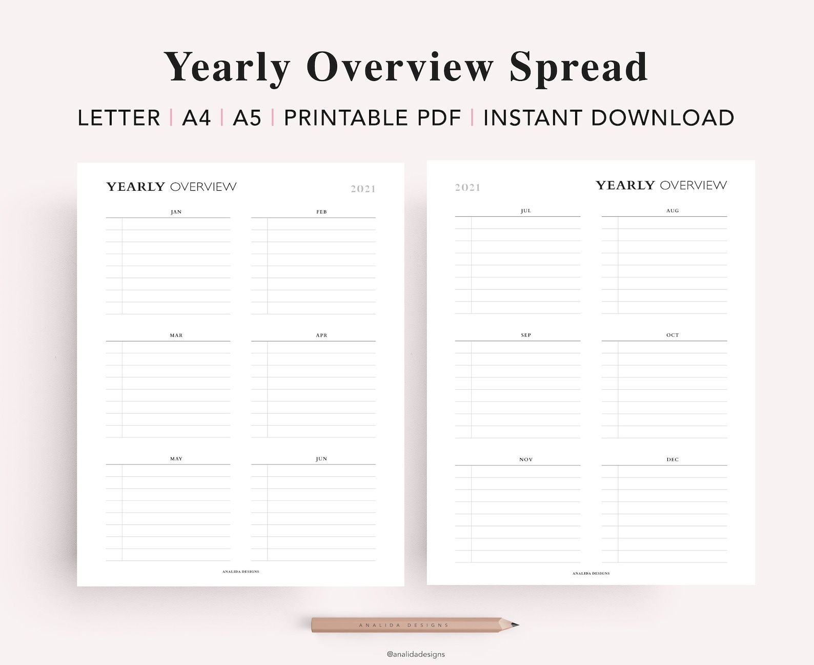 Hobonichi Daily Planner Printable, Daily Weekly Monthly Planner ...