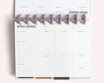 Undated Weekly Happy Planner Printable, Weekly Schedule, Weekly Organizer, Weekly Tracker Template, Week at a Glance, WO1P, HP Classic PDF