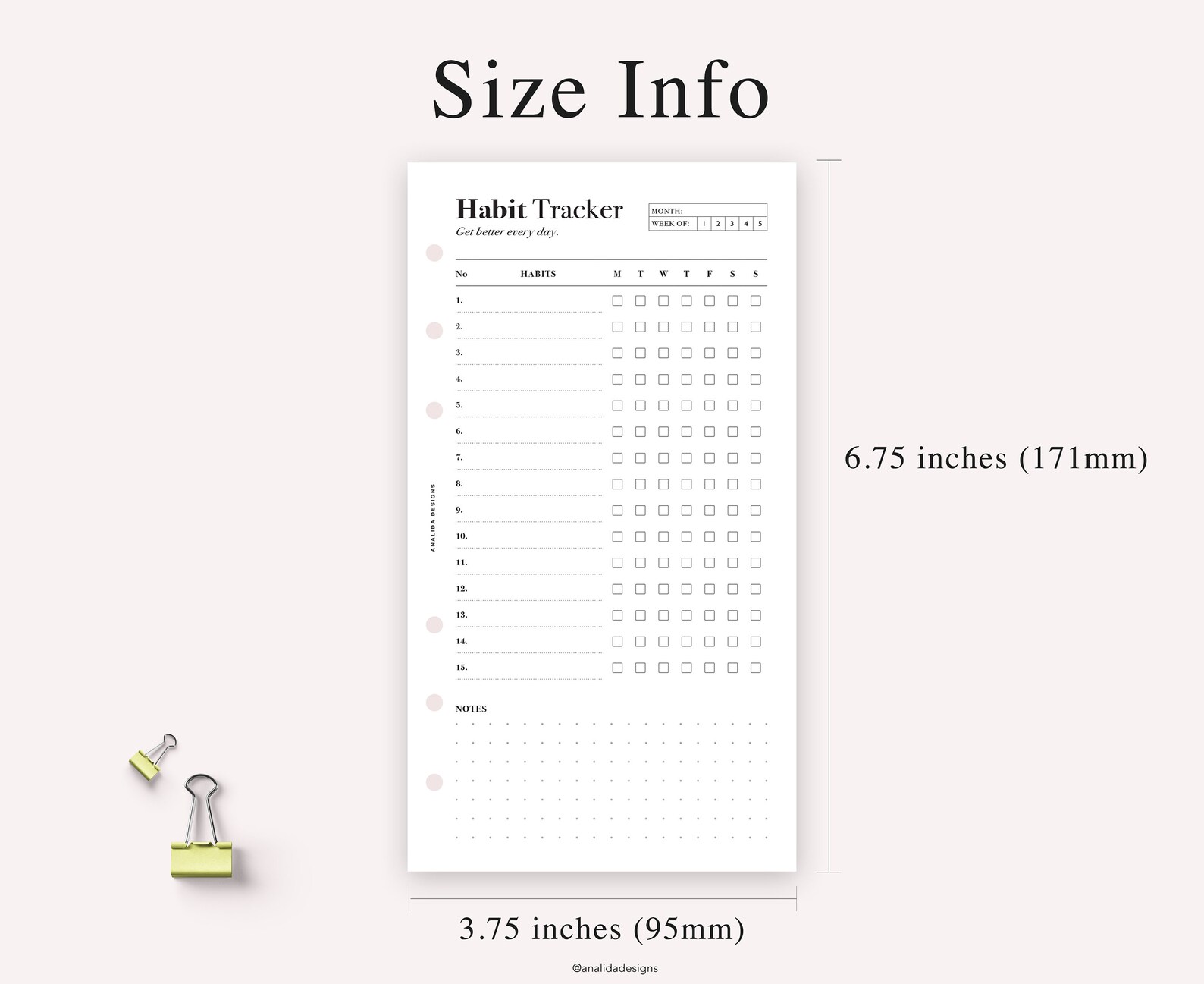 Personal Habit Tracker Printable: Weekly Goal Planner (PDF) - Etsy