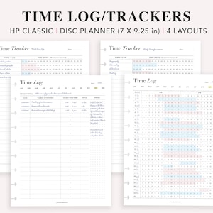 Time Tracker Printable: Happy Planner Classic Insert (PDF Download)