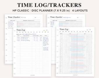 Time Tracker Printable, Happy Planner Classic Insert, Time Log, Time Blocking Template, Time Management, Activity Tracker, Hourly Schedule