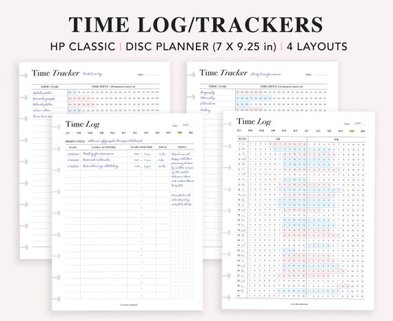 Time Tracker Printable Happy Planner Classic Insert Time Etsy Time Tracker Printable Happy Planner Classic Insert Time Etsy