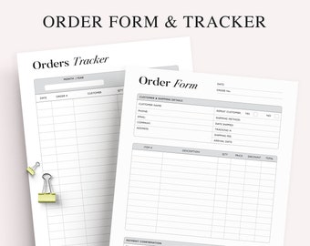 Small Business Planner, Printable Sales Log, Order Form Template, Inventory Tracker, Business Organizer, Online Order Tracker, A5 Inserts