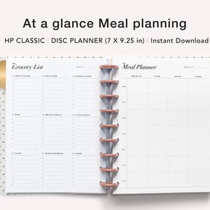 Grocery List Printable Happy Planner Classic, Weekly Meal Planner ...