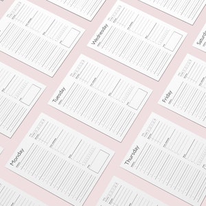 Printable 7 Day Planner, Daily Planners and Organizer, Undated Daily ...