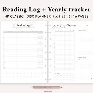 Reading Tracker Printable, Happy Planner Insert, Reading Journal ...