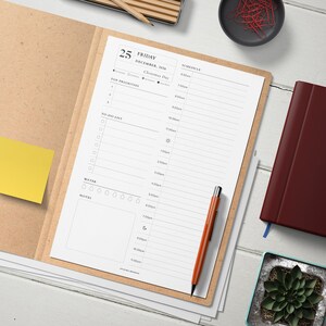 2026 Daily Planner Printable: Time Blocking, A4/A5/Letter (PDF) image 5