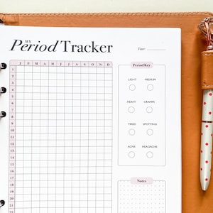 Period Tracker Printable, Menstrual Cycle Planner, Period Tracking, Fertility Ovulation Tracker, A5 planner inserts, PDF Instant Download image 4