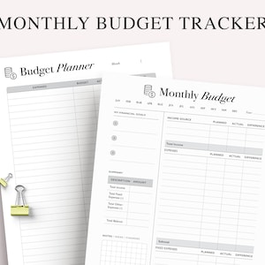 Budget Planner Printable, Savings Tracker, Expense Tracker, Monthly Budget, Budget Template Journal Sheets, A5 Inserts, PDF Instant Download