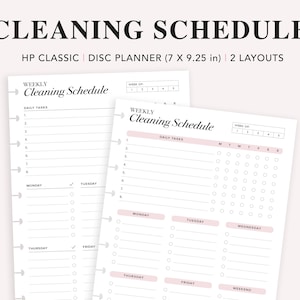 Home Cleaning Schedule, Happy Planner Classic, Weekly Cleaning Checklist, House Clean Schedule, Home Organization Printable, Chore Chart