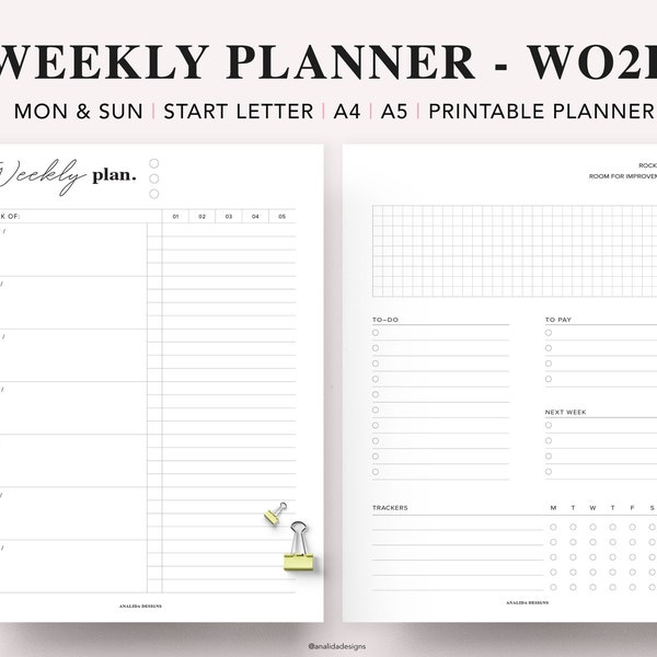 Weekly Task Printable - Etsy