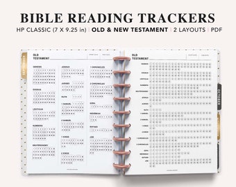 Bible Reading Log, Happy Planner Classic, Bible Study Planner, Bible tracker, Christian Planner, Scripture Reading Chart, Faith Planner, PDF
