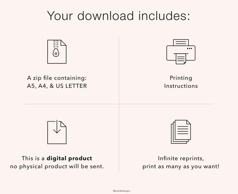 Habit Tracker Printable, Weekly Habit Tracker, Daily Planning, Routine Planner, Routine Checklist, includes US Letter, A4 & A5 Inserts image 9