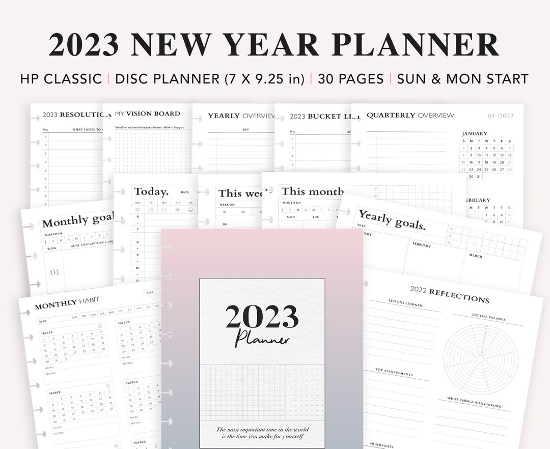 2023 Goal Planner Printable Happy Planner Insert New Year - Etsy UK