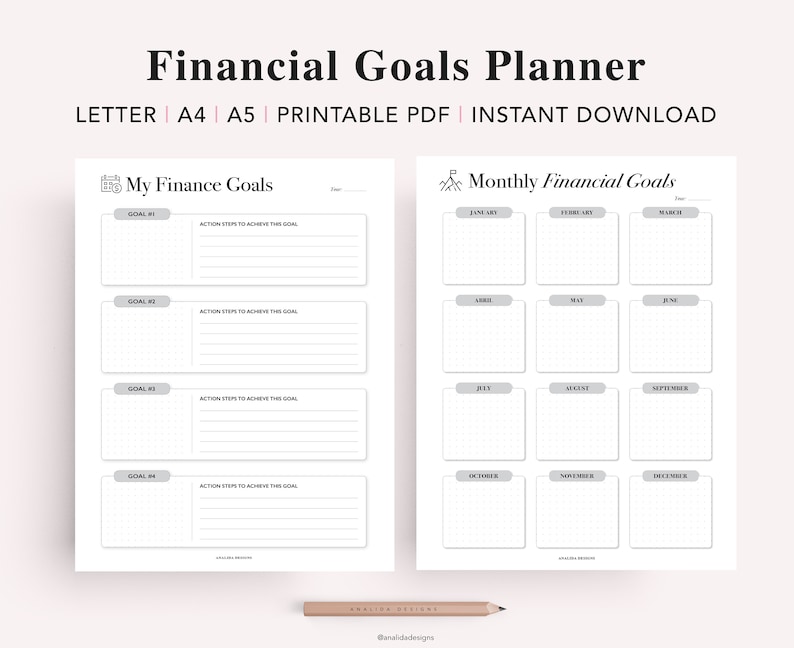 Finance Planner Printable, Debt Snowball, Savings Tracker, Budget Binder, Personal Finance, Digital Financial Planner, A5 Planner Inserts image 3