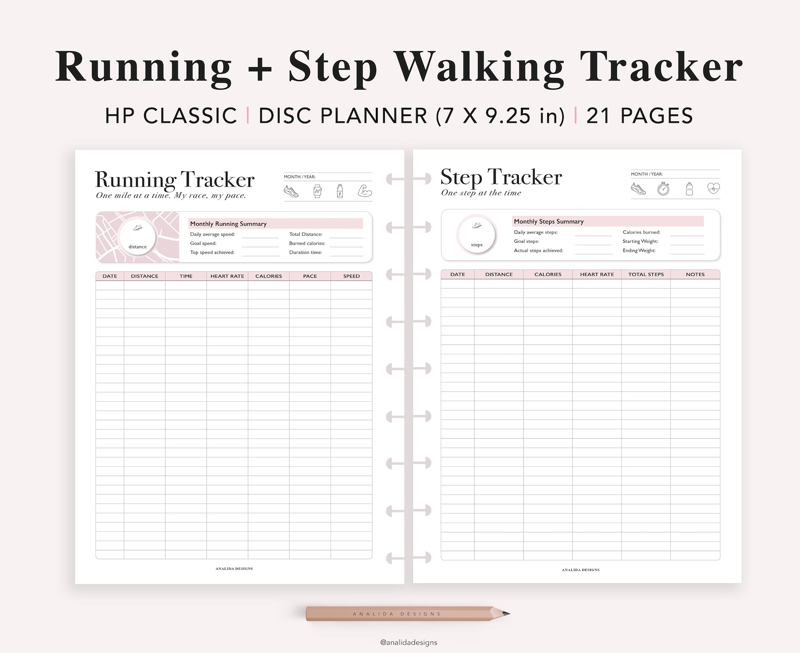 Fitness Planner Printable Happy Planner Classic Insert | Etsy