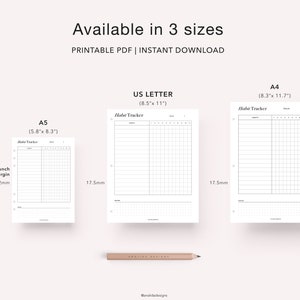 Habit Tracker, Monthly Habit Tracker Printable, 30 Days Habits Tracker, Habit Planner, Routine Checklist, A5 Planner Insert image 8