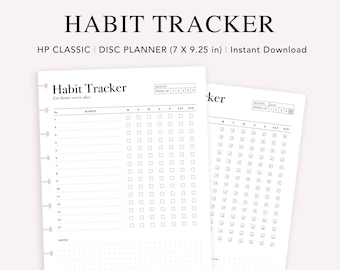 Weekly Habit Tracker Printable: Happy Planner Classic Insert (PDF Instant Download)