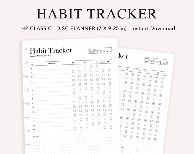 HABIT TRACKER Mini Happy Planner Printable Insert, Create 365, Happy ...