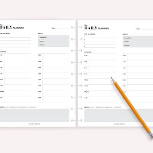 Daily Planner Printable Happy Planner Classic, Day Planners Agenda and ...