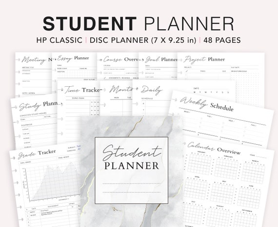 Student Planner Printable Happy Planner Classic Insert - Etsy