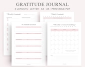 Gratitude Journal Printable: Daily, Weekly, Monthly Planner (A5 PDF Download)