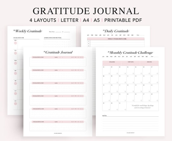 The Gratitude Journal : Five Minutes a Day for More Happiness, Positivity,  Affirmation, Productivity, Mindfulness & Self Care - A Simple Effective