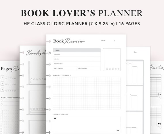 Paper and A4 Great Inserts for Classic HP Reading Planner Printable ...