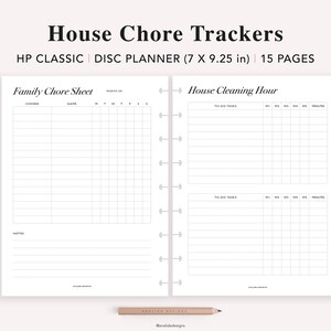 Cleaning Schedule Printable, Happy Planner Classic Insert, Chore Chart ...