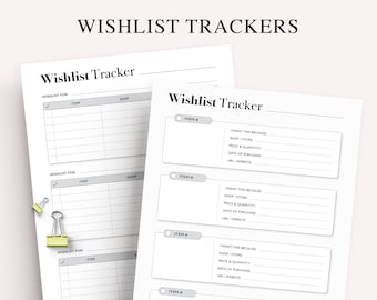 Printable Wish List Template: Holiday & Birthday Shopping (PDF Download)