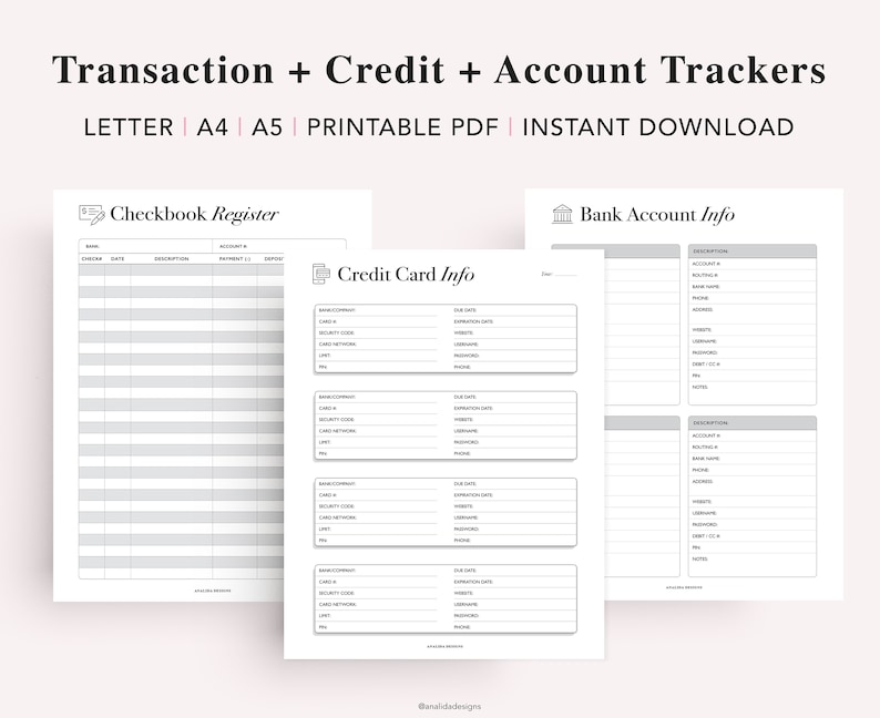 Finance Planner Printable, Debt Snowball, Savings Tracker, Budget Binder, Personal Finance, Digital Financial Planner, A5 Planner Inserts image 10