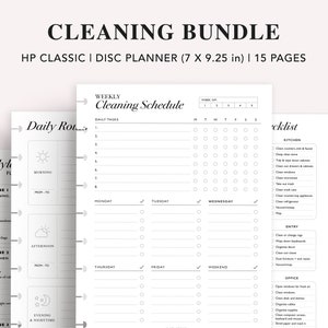 Cleaning Schedule Printable: Happy Planner Classic Inserts (Digital Download)