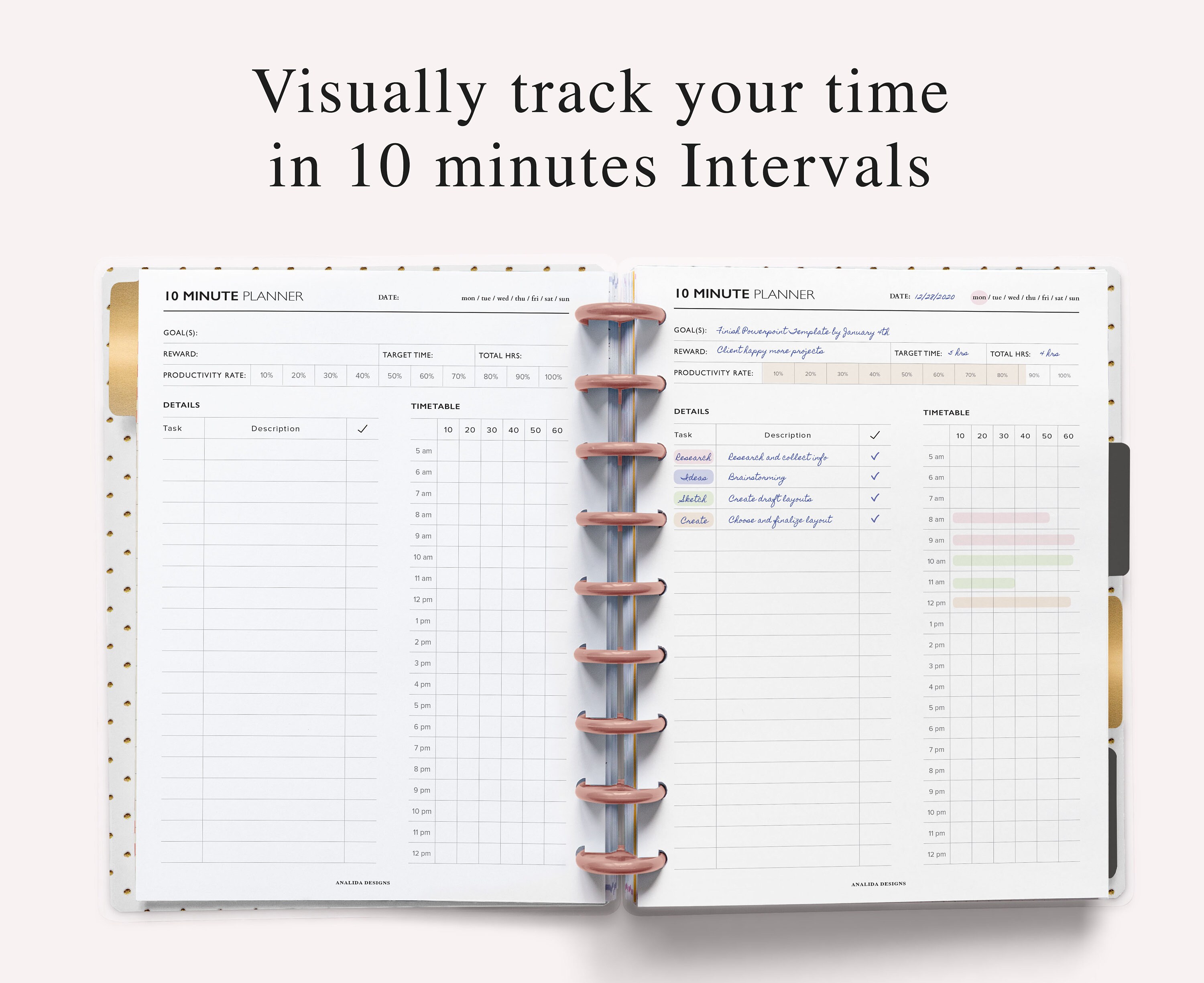 10 Minute Planner Printable Happy Planner Classic Insert Etsy