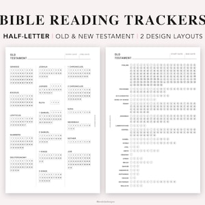 MEDIA CARTA Lista de verificación del registro de lectura de la Biblia, Planificador de estudios bíblicos, Rastreador de la Biblia, Planificador cristiano, Tabla de lectura de las Escrituras, Planificador de fe