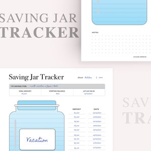 Savings Jar, Printable Savings Tracker, Mason Jar Savings Planner ...