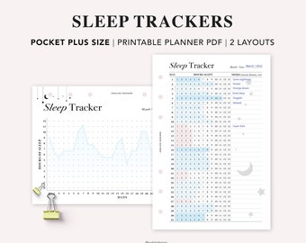 Pocket Plus Sleep Tracker Printable: Monthly Sleep Log (PDF Download)