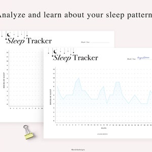 Sleep Tracker Printable, A5 Planner Inserts, Monthly Sleep Log, Sleep Tracking, Sleep Journal, Health Planner, PDF Instant Download image 2