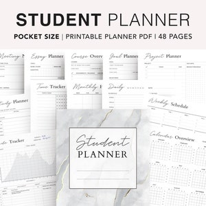 POCKET - Student Planner Printable, University Planner, Academic Planner, College Student Planner, Semester planner, Back to School, PDF