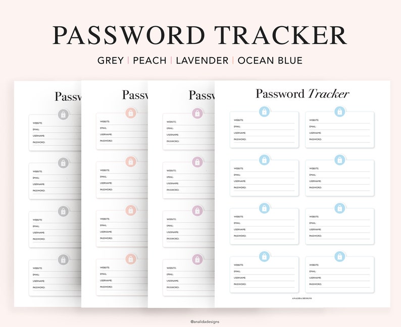 Password Tracker, Password Organizer, Password Keeper, Password Keeper, Password List, Password List, Password Tracker, Password Tracker, Password Tracker, Password Tracker Bild 1