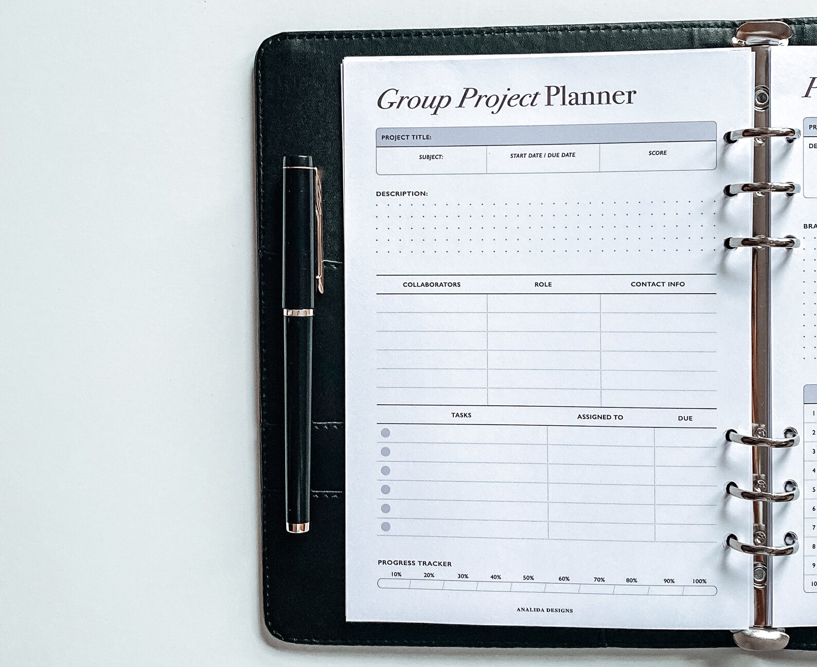 Project Planner Printable Group Planner Page College Student Etsy