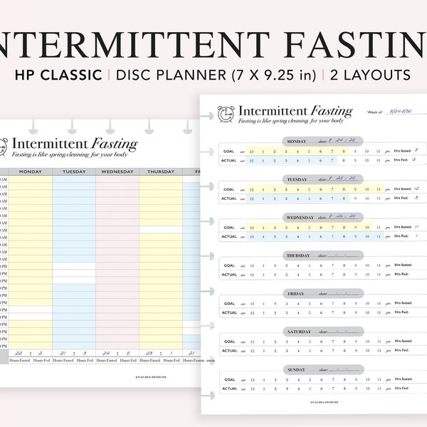 Intermittent Fasting, Happy Planner Classic, Fasting Printable, Daily Weekly Keto Tracker, Fasting Planner, Intermittent Fast Plan, PDF