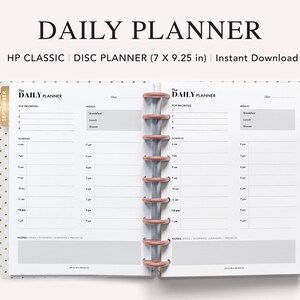 Daily Planner Printable Happy Planner Classic, Day Planners Agenda and ...