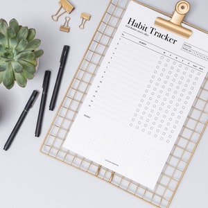 Minimalist Habit Tracker Printable, Weekly Tracker, Digital Download, Weekly Agenda, Goal Setting, PDF, Weekly Inserts A5, A4 & US Letter image 5